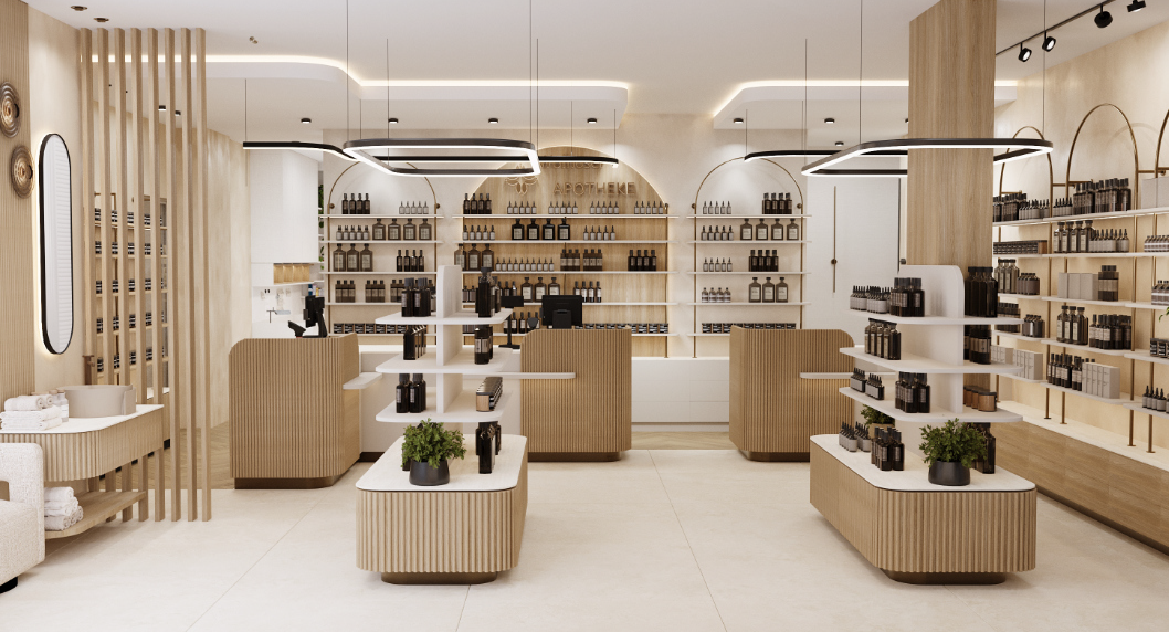 Innenraum der Wolhuser Apotheke